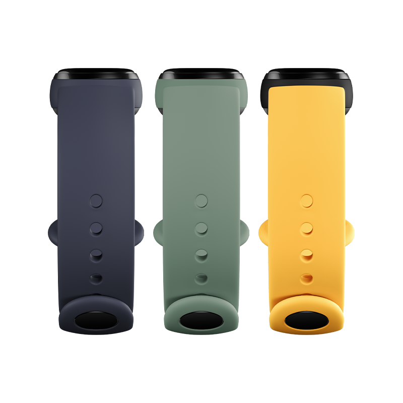 Mi Smart Band 5/6/7 Strap (3-pack) (Blue, Yellow, Green)